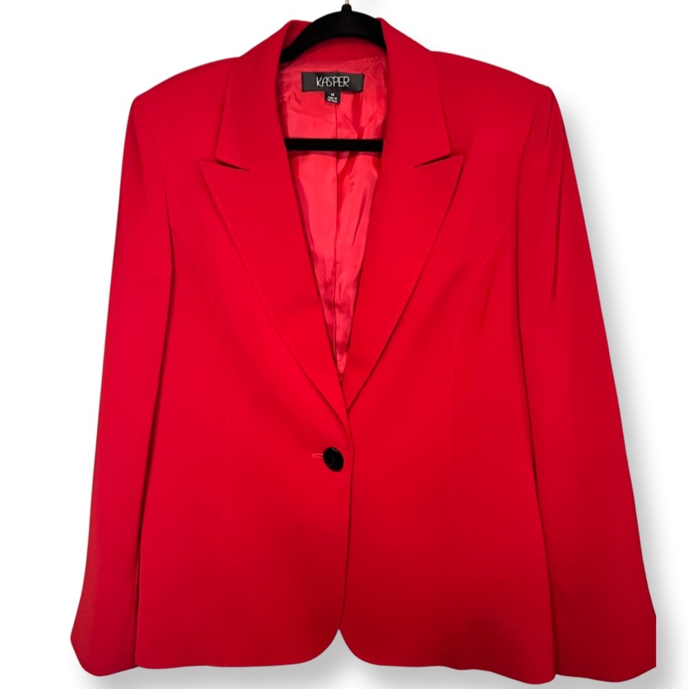 Kasper Size 14 Red Blazer